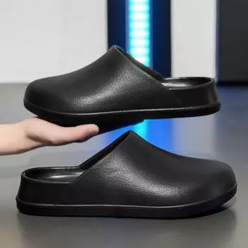 Мужские дизайнерские сандалии, летние уличные полутапочки, мягкие тапочки, легкая пляжная обувь, нескользящие мужские сандалии Cloud 36-37 хаки