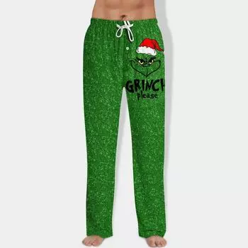 Мужские домашние брюки с принтом Allover, пижамные брюки для сна, длинные брюки, пижамные брюки, брюки для йоги S горячий розовый