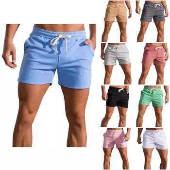 Мужские домашние модные повседневные базовые свободные дышащие быстросохнущие брюки XXL чёрный