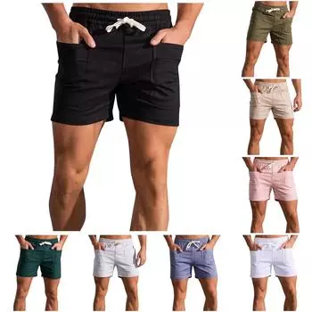 Мужские домашние модные повседневные базовые свободные дышащие быстросохнущие брюки S армия зеленый