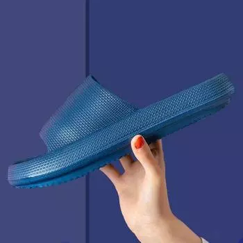 Мужские домашние тапочки для ванной комнаты, модные домашние шлепанцы из ЭВА на мягкой подошве, сандалии, нескользящая домашняя обувь 40-41 чёрный