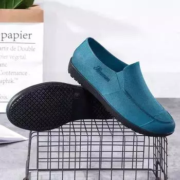 Мужские дождевые сапоги для рыбалки на открытом воздухе, маслостойкие и водонепроницаемые, поварские туфли, нескользящие, водонепроницаемые, мужские садовые резиновые дождевые сапоги из ПВХ 39