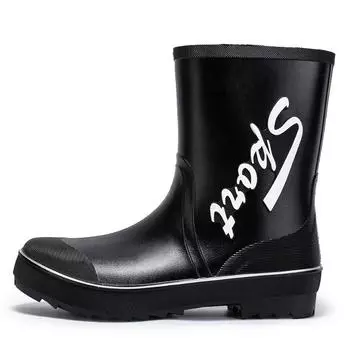 Мужские дождевые туфли с резиновой подошвой, кухонные туфли, рабочие ботинки для безопасности, обувь для скалолазания и рыбалки, хлопковые ботинки на платформе 40