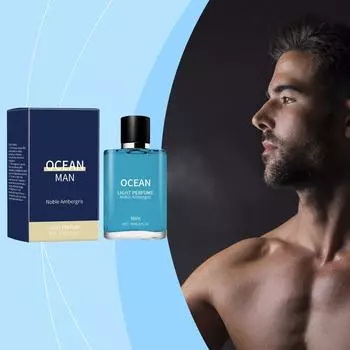 Мужские духи Light Blue Perfume Ocean Men, уникальный, выделяющийся, демонстрирующий мужское очарование и элегантный темперамент, 30 мл One size синий