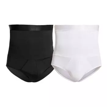 Мужские двухслойные утягивающие шорты с поддержкой талии и утягивающими штанами L чёрный