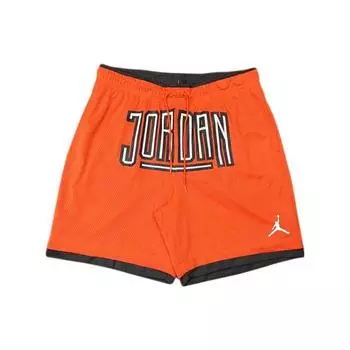 Мужские дышащие баскетбольные шорты Jordan Mesh, оранжевые DX6601-869 XL