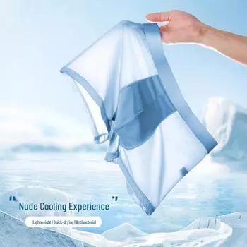 Мужские дышащие хлопковые трусы-боксеры Ice Silk - однотонные, для ношения в помещении и на открытом воздухе 5XL светло-серый