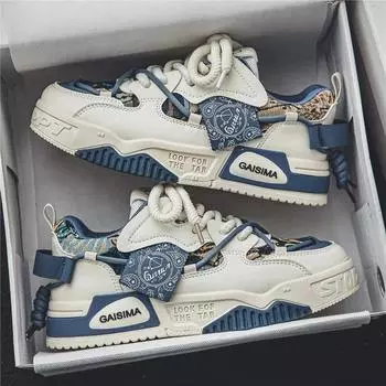 Мужские дышащие кроссовки 2024 года, увеличивающие рост, на осень — повседневная и модная спортивная обувь на толстой подошве 43 Standard sports code