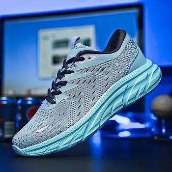 Мужские дышащие кроссовки большого размера для бега, повседневные спортивные сетчатые кроссовки, легкие летние 39 жёлтый/темно-синий