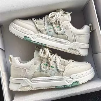 Мужские дышащие кроссовки, увеличивающие рост, 2023 г.: Ретро-стиль, модные, универсальные спортивные повседневные парусиновые туфли 43 бежевый/серый