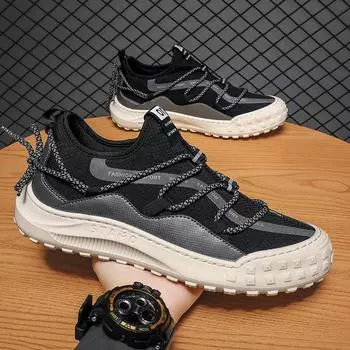 Мужские дышащие кроссовки весна/лето слипоны с модными перекрестными ремешками Size 40 белый