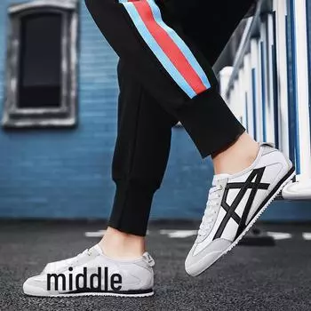 Мужские дышащие летние кроссовки — удобная, мягкая подошва, модная спортивная обувь в корейском стиле Size 44 фиолетовый/белый