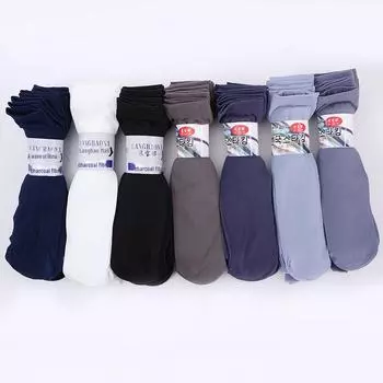 Мужские дышащие носки из бамбукового угля и мерсеризованного древесного угля — средней длины, идеально подходят для любого сезона One Size темно-серого