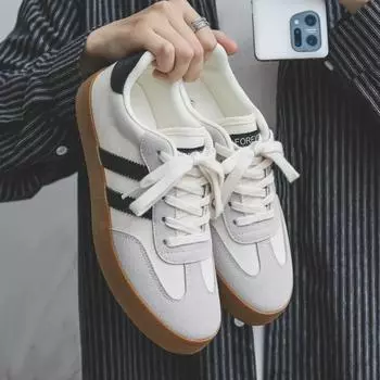 Мужские дышащие парусиновые кроссовки VASIBAEN 2024 года — модные универсальные белые кроссовки в корейском стиле 42 бежевый