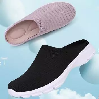 Мужские дышащие полутапочки Four Seasons 35-48, сверхлегкие домашние и уличные женские тапочки, домашние тапочки 35 чёрный