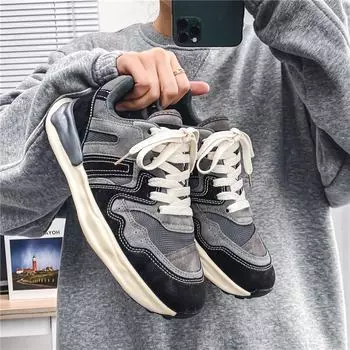 Мужские дышащие повседневные кроссовки Meiretu Forrest Gump с толстой подошвой, увеличивающие рост 44 зелёный/коричневый