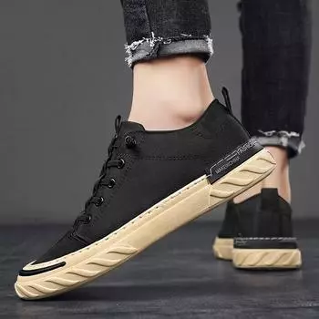 Мужские дышащие повседневные парусиновые туфли, модная обувь 39