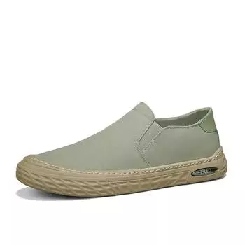 Мужские дышащие повседневные парусиновые туфли-слайды, удобные лоферы без застежек, мягкие пенни-лоферы для мужчин, легкие туфли для вождения 41
