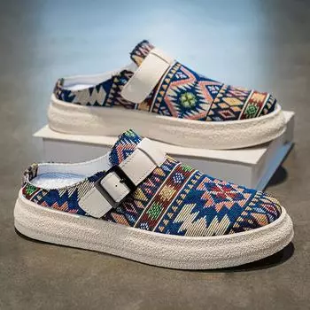 Мужские дышащие повседневные тапочки на плоской подошве из сетки, летние тапочки с мягкой нескользящей подошвой для прогулок на открытом воздухе, модные спортивные сандалии 44