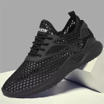 Мужские дышащие сетчатые кроссовки, спортивная обувь, однотонные, повседневные, универсальные, трендовые, персонализированные, новые кроссовки, обувь на шнуровке 39