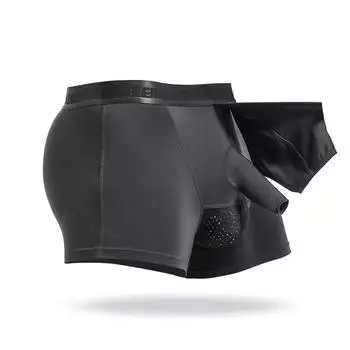 Мужские дышащие трусы-боксеры с пулевидным разделением крайней плоти и поддержкой мошонки