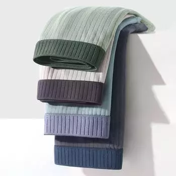 Мужские дышащие трусы-боксеры с высокой талией, нижнее белье, трусы-боксеры, хлопковые полосатые высокоэластичные трусы