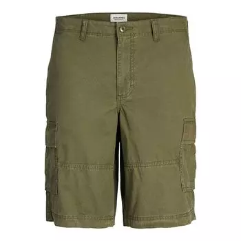 Мужские джинсовые шорты-бермуды цвета хаки JACK & JONES M хаки