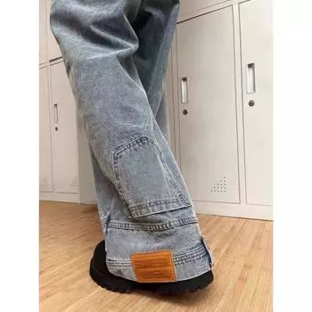 Мужские джинсы American High Street Inverted Design Loose Straight 3XL