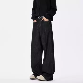 Мужские джинсы American Retro Wide-Leg - модные, свободные, прямые повседневные брюки WK.K879, M