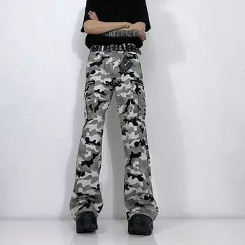 Мужские джинсы, американские ретро-стираные потертые рабочие джинсы с несколькими карманами, мужские и женские свободные прямые повседневные брюки, модные S