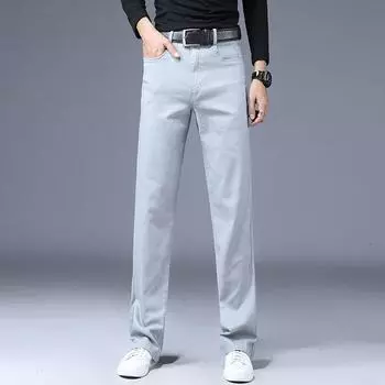 Мужские джинсы, большие расклешенные джинсы, расклешенные брюки, свободный крой, мужские дизайнерские классические повседневные джинсы, джинсы для мужчин 28 серый
