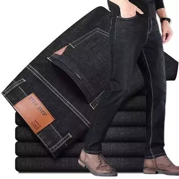 Мужские джинсы черного цвета, многоцветные, эластичные, модные, высококачественные, узкие, повседневные, удобные, мужские джинсы 40