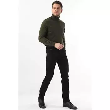 Мужские джинсы классического кроя, черные