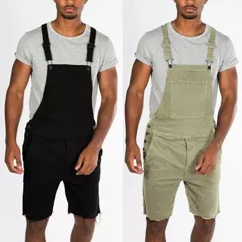 Мужские джинсы с карманами и комбинезоном, уличная одежда, брюки на подтяжках XXL жёлтый