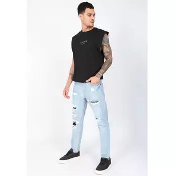 Мужские джинсы с нашивкой Carrot Голубые