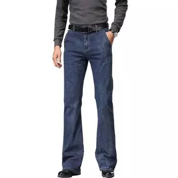 Мужские джинсы средней посадки Flared, джинсы Cassic Design Flared Мужские синие джинсы 29 синий