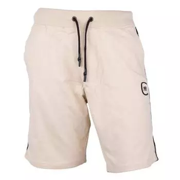 Мужские джоггеры-бермуды с черной окантовкой и логотипом из хлопка Perpignan CERRUTI S светло-серый