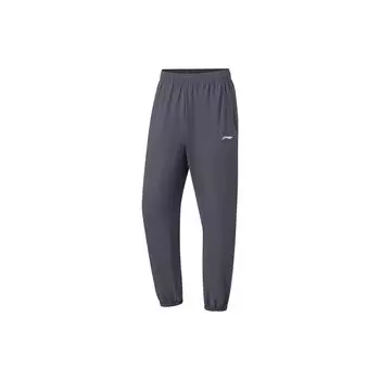 Мужские джоггеры Li Ning Fitness Series, однотонные, со средней талией, прямые, цвет: земляно-серый AKLT639-3 XL