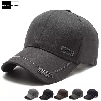 Мужские фирменные кепки NORTHWOOD, спортивная бейсболка для гольфа, бейсболка Snapback, регулируемая кепка Turcker 56-60 см 56-60 cm чёрный