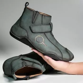 Мужские флисовые Нескользящие водонепроницаемые кроссовки, уличные зимние ботинки, утепленная теплая мягкая зимняя обувь, кожаные ботильоны 38