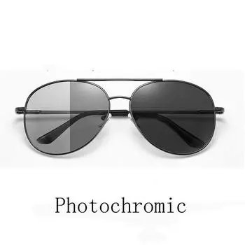 Мужские фоточувствительные поляризационные солнцезащитные очки с автоматическим изменением цвета, солнцезащитные очки для вождения, очки для вождения в форме жабы, женские модные очки чёрный