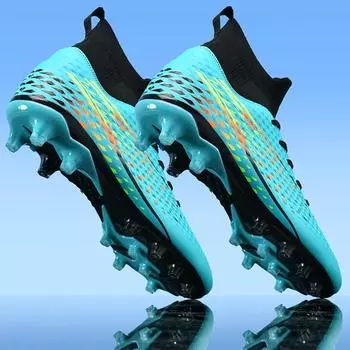 Мужские футбольные бутсы большого размера с высоким берцем, 32–46, противоскользящие детские футбольные бутсы из термопластичной резины с искусственным газоном и длинными ногтями 32 белый