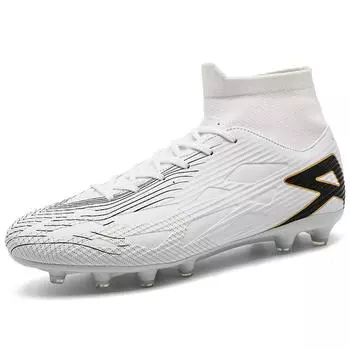 Мужские футбольные бутсы большого размера с высоким верхом, тренировочные бутсы для студентов и студентов, детские футбольные бутсы 36 чёрный