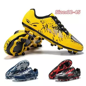 Мужские футбольные бутсы, футбольные бутсы, детские уличные бутсы для травы, футбольные бутсы, тренировочные спортивные футбольные бутсы 32 чёрный