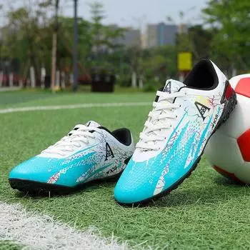 Мужские футбольные бутсы подростковые дышащие футбольные бутсы профессиональная игровая площадка TF/FG футбольные бутсы мужские кроссовки для взрослых размер 35-45 47 чёрный