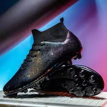 Мужские футбольные бутсы подростковые дышащие футбольные бутсы профессиональная игровая площадка TF/FG футбольные бутсы мужские кроссовки для взрослых размер 35-45 45 белый
