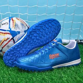 Мужские футбольные бутсы подростковые дышащие футбольные бутсы профессиональная игровая площадка TF/FG футбольные бутсы мужские кроссовки для взрослых размер 35-46 35 синий