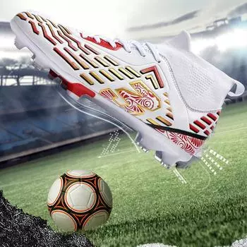 Мужские футбольные бутсы резиновые с мягкой подошвой Art Lawn профессиональные молодежные футбольные бутсы большого размера 35 зелёный