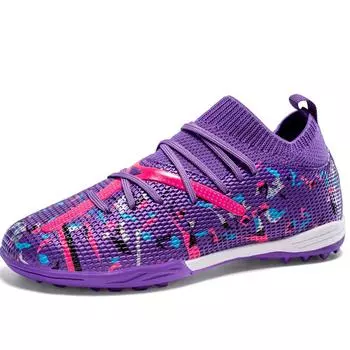 Мужские футбольные бутсы с эластичным носком 35–45 лет, резиновая мягкая подошва с короткими ногтями, молодежные футбольные бутсы для мальчиков 35 белый