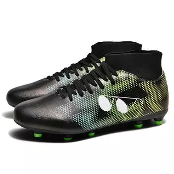 Мужские футбольные бутсы с длинными шипами и высокой лодыжкой, футбольные бутсы AG/TF, детские уличные бутсы для травы, футбольные бутсы, тренировочные спортивные футбольные бутсы 36 красный